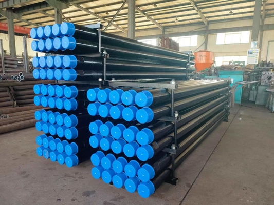 High Steel Water Well Drill Pipe Od 114mm 4 1/2&quot; Remet Length 6000mm Black