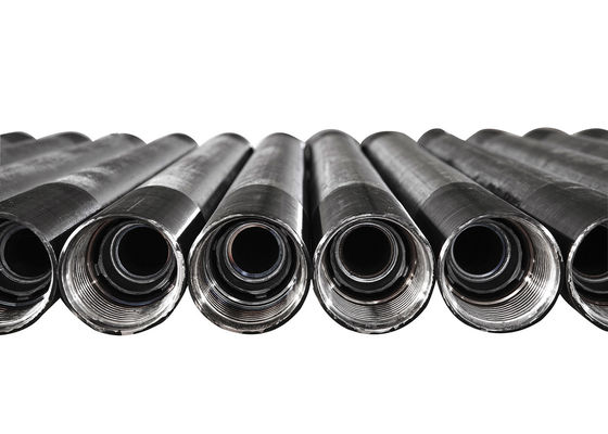 Remet Threads 6m Length DTH Hammer Double Wall Drill Pipe , 4 Inch Drill Pipe